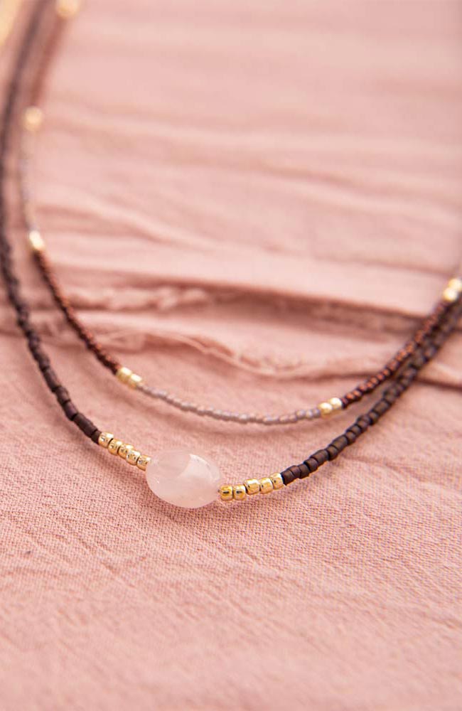 A Beautiful Story Devotion Rosenquarz-Halskette aus nachhaltigen Materialien | Sophie Stone