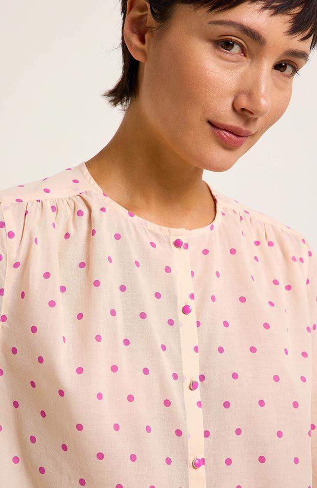 Lanius Bluse rosa gepunktet aus Bio-Baumwolle | Sophie Stone