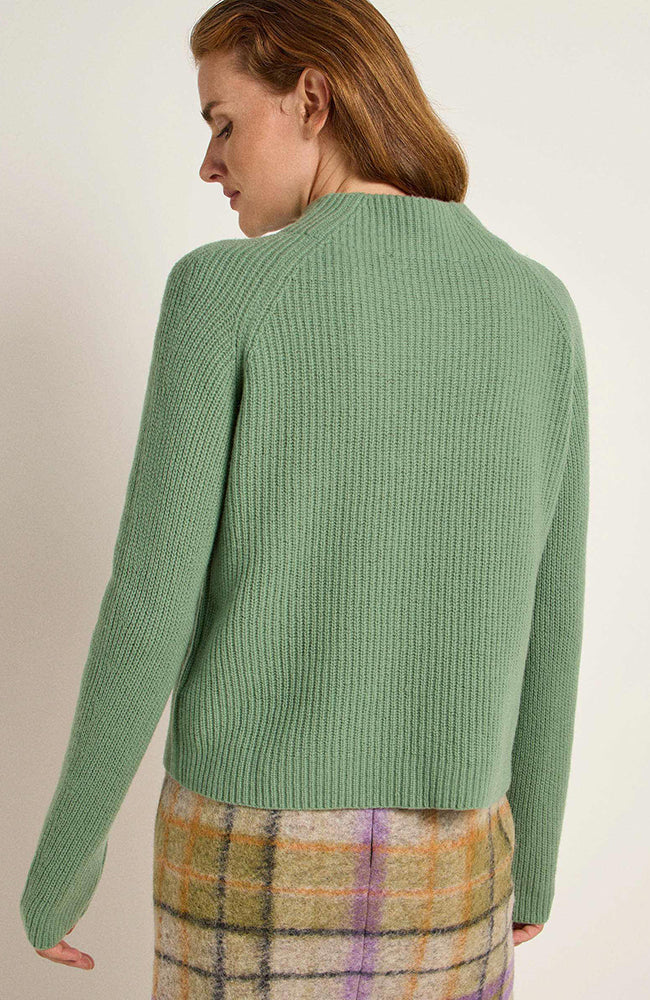 Lanius Rippenpullover Salbei aus Bio-Merinowolle | Sophie Stone