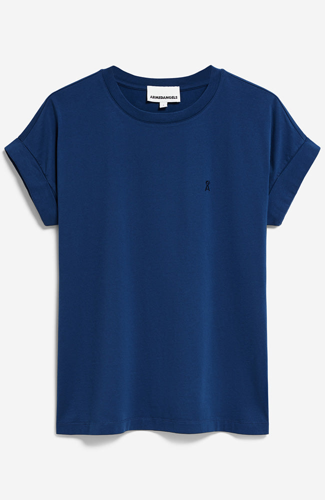 ARMEDANGELS Idaara T-Shirt verblasst indigo dauerhafte Baumwolle | Sophie Stone