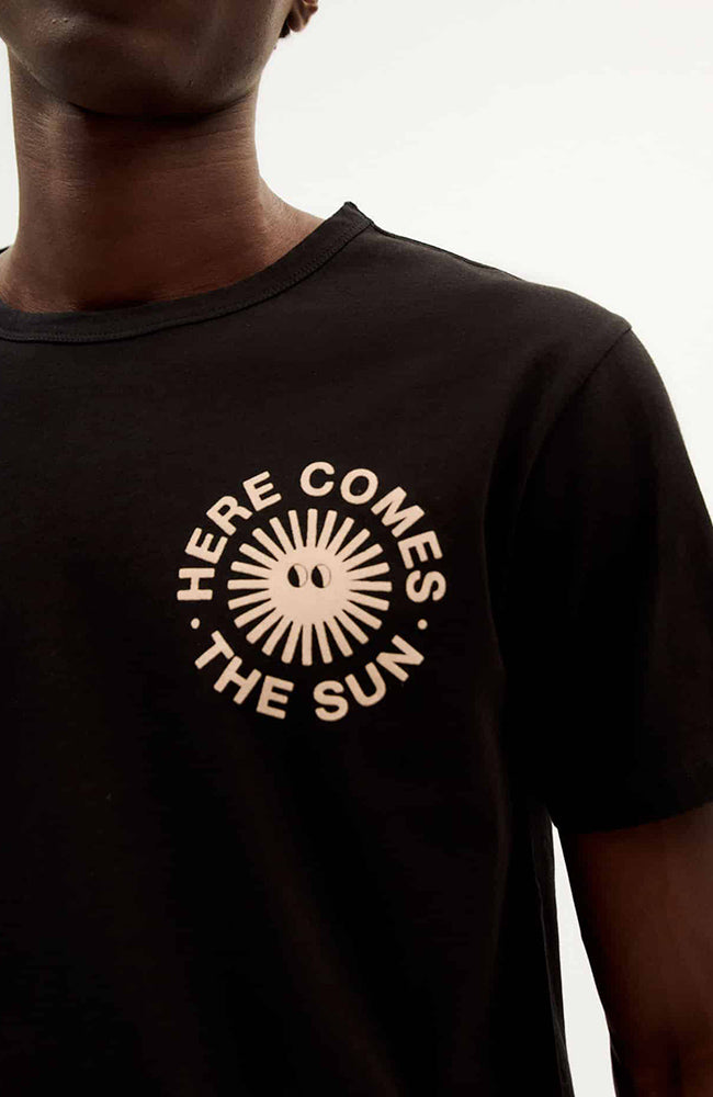 Thinking MU Happy Sonnen-T-Shirt schwarz aus Bio-Baumwolle | Sophie Stone