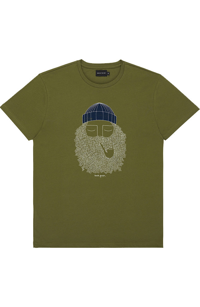 Bask in the Sun Raucherpfeife T-Shirt Kaktus aus Bio-Baumwolle Herren | Sophie Stone