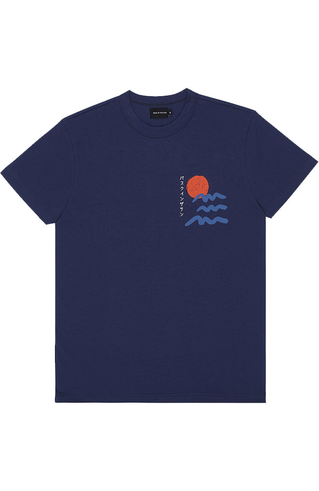Bask in the Sun Sunset T-Shirt navy aus Bio-Baumwolle Herren | Sophie Stone