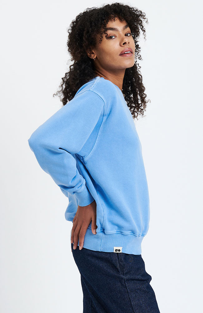NEU OPTIMIST Olmo Unisex-Pullover blau aus recycelter und biologischer Baumwolle | Sophie Stone