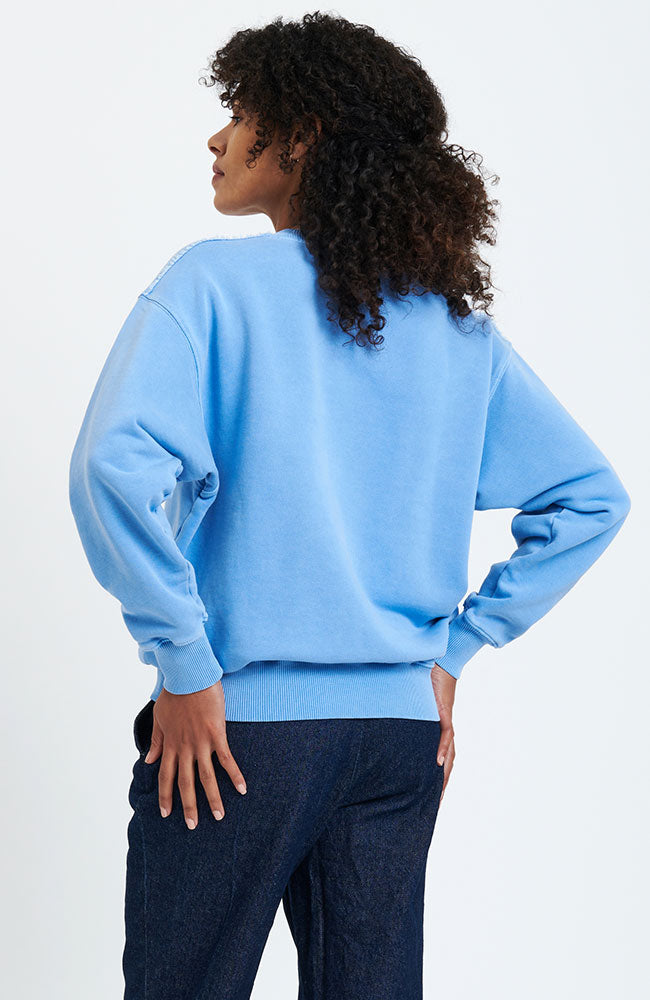 NEU OPTIMIST Olmo Unisex-Pullover blau aus recycelter und biologischer Baumwolle Unisex | Sophie Stone