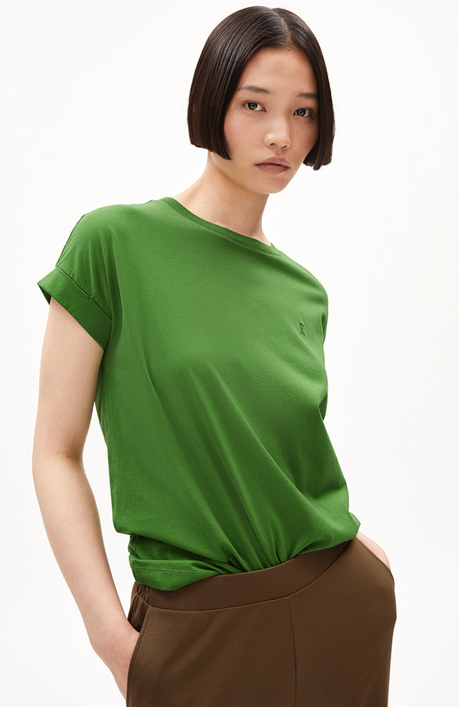 ARMEDANGELS Idaara T-Shirt Efeu grün Bio-Baumwolle Frauen | Sophie Stone