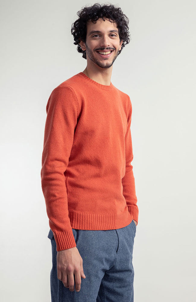 Rifo Romeo Pullover aus recyceltem Kaschmir orange für Männer | Sophie Stone