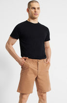 Dedicated Chino Shorts Nacka Holz braun Bio-Baumwolle | Sophie Stone