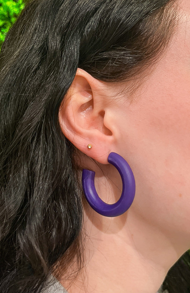 Studio Earring Hola Hoops Ohrringe lila | Sophie Stone