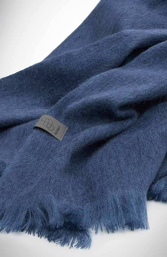 Bufandy Indigo Stone Gebürstet Solide blaue Wolle | Sophie Stone
