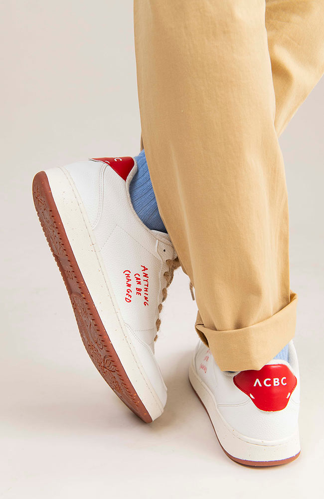 ACBC Sneaker Evergreen weiß rot 100% vegan | Sophie Stone