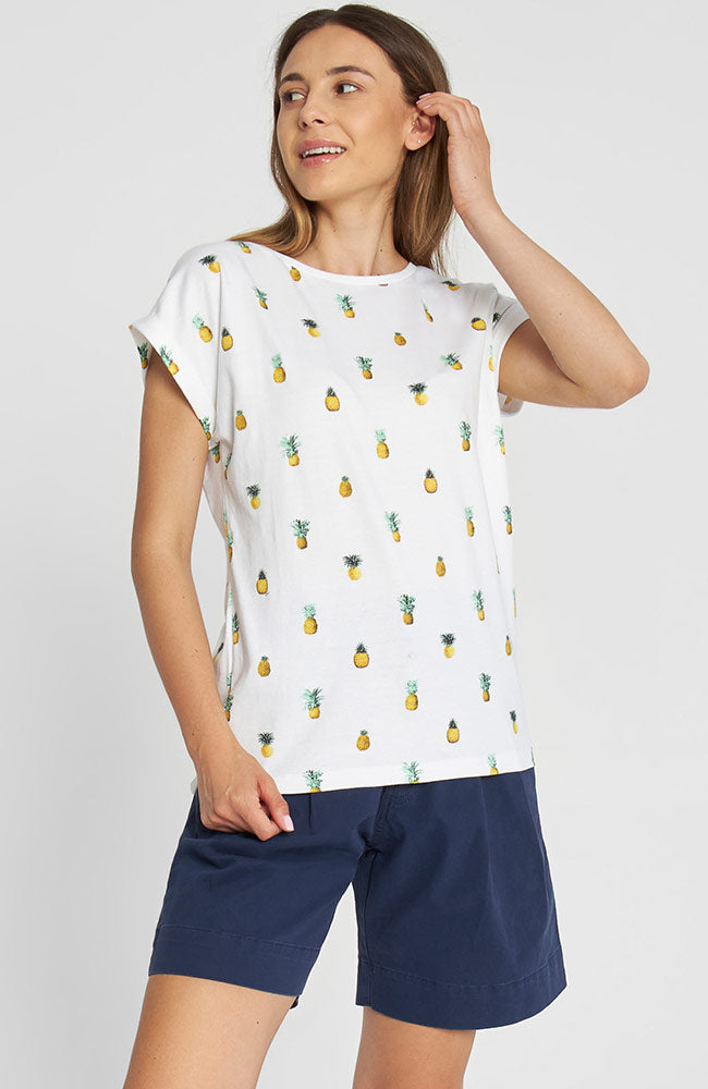 Gewidmetes Visby Pineapples weißes Hemd | Sophie Stone 