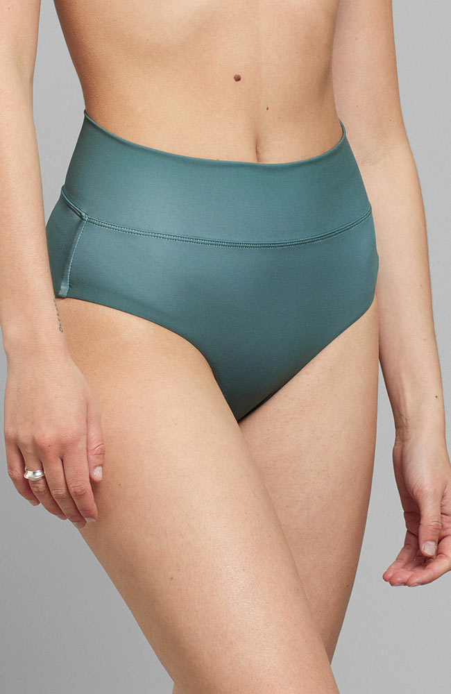 Bikinihöschen Slite Duck Green aus recyceltem Kunststoff | Sophie Stone 