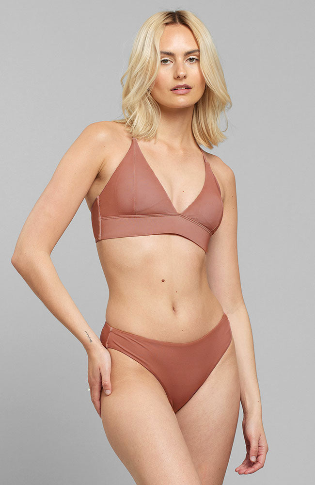 Dedicated Bikini-Oberteil Alva Copper Brown dauerhafte Bademode | Sophie Stone 