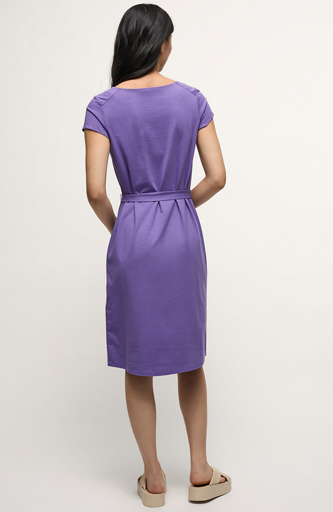 LANIUS lila kurzärmeliges Kleid aus Bio-Baumwolle | Sophie Stone