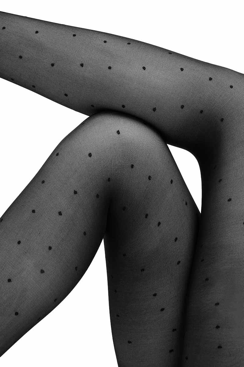 Doris gepunktete Strumpfhose schwarz | Sophie Stone