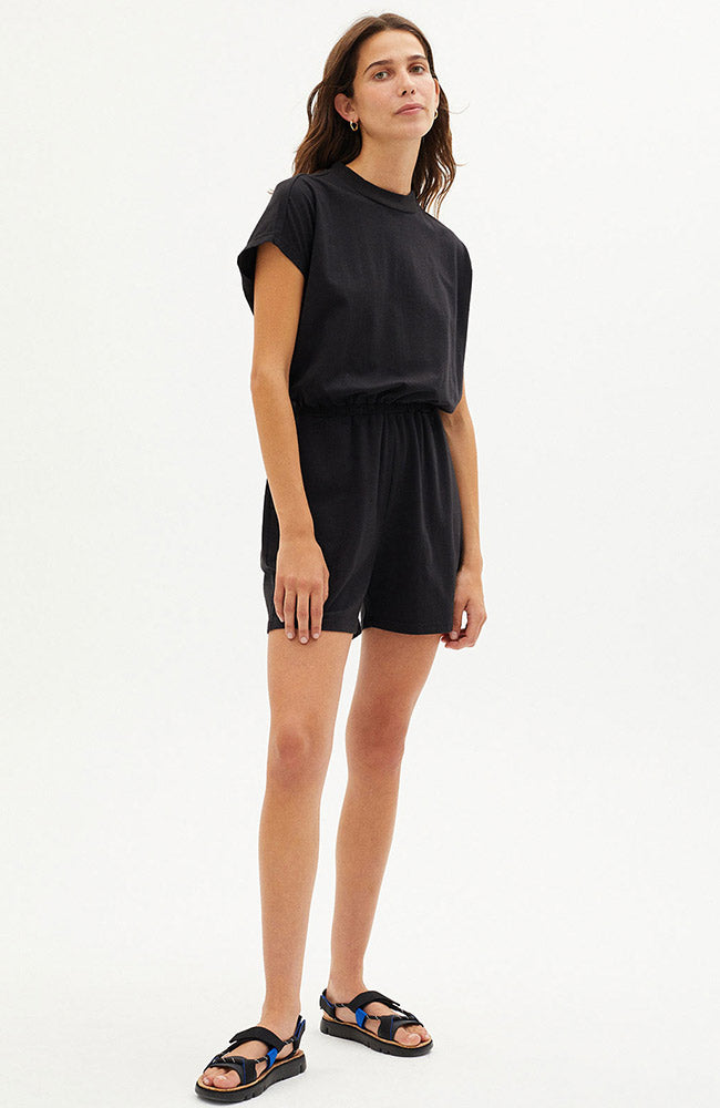 Schwarzer Voltaire Jumpsuit THINKING MU | Sophie Stone