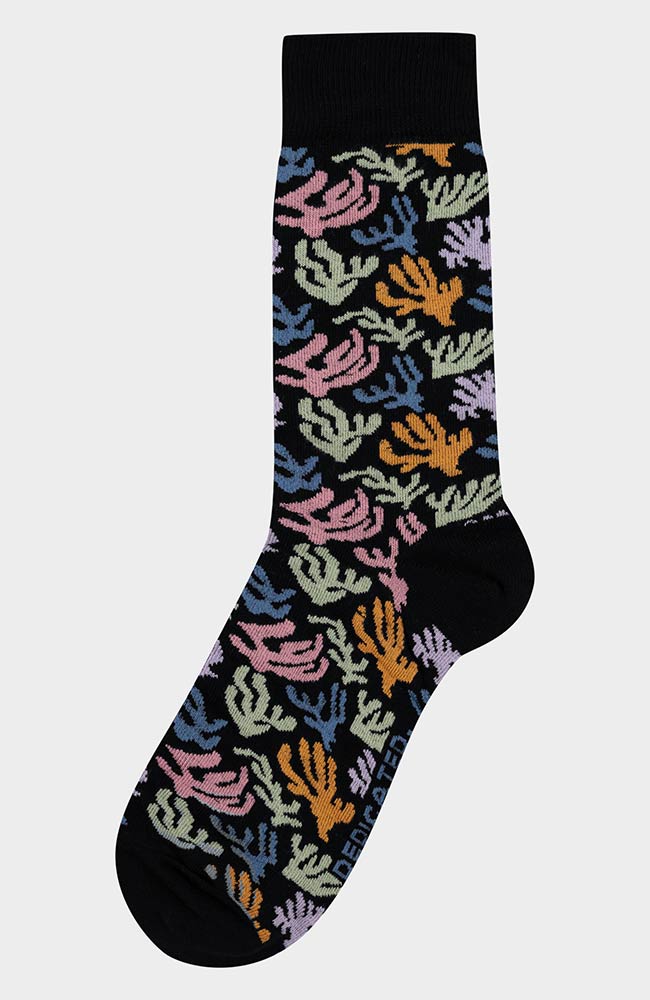 Engagierte Socken Sigtuna Coral Ditsy Schwarz | Sophie Stone