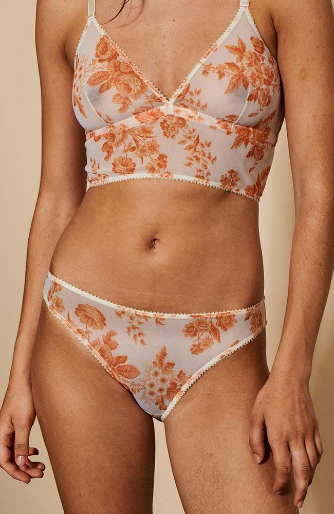 Underprotection Rania Slip orange aus recyceltem Polyester | Sophie Stone
