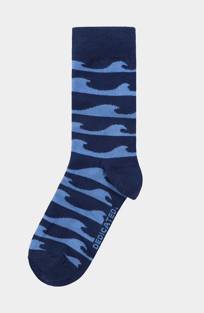 Dedicated Sigtuna Waves Blue Socken aus Bio-Baumwolle | Sophie Stone