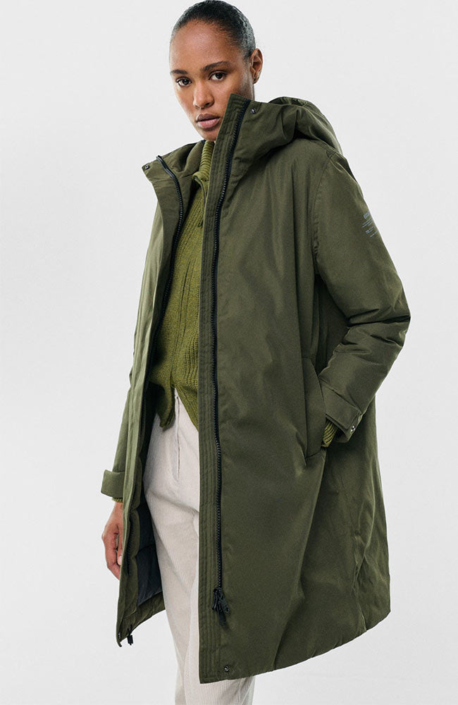 Ecoalf Leaf Green Sophie Parka | Sophie Stone 